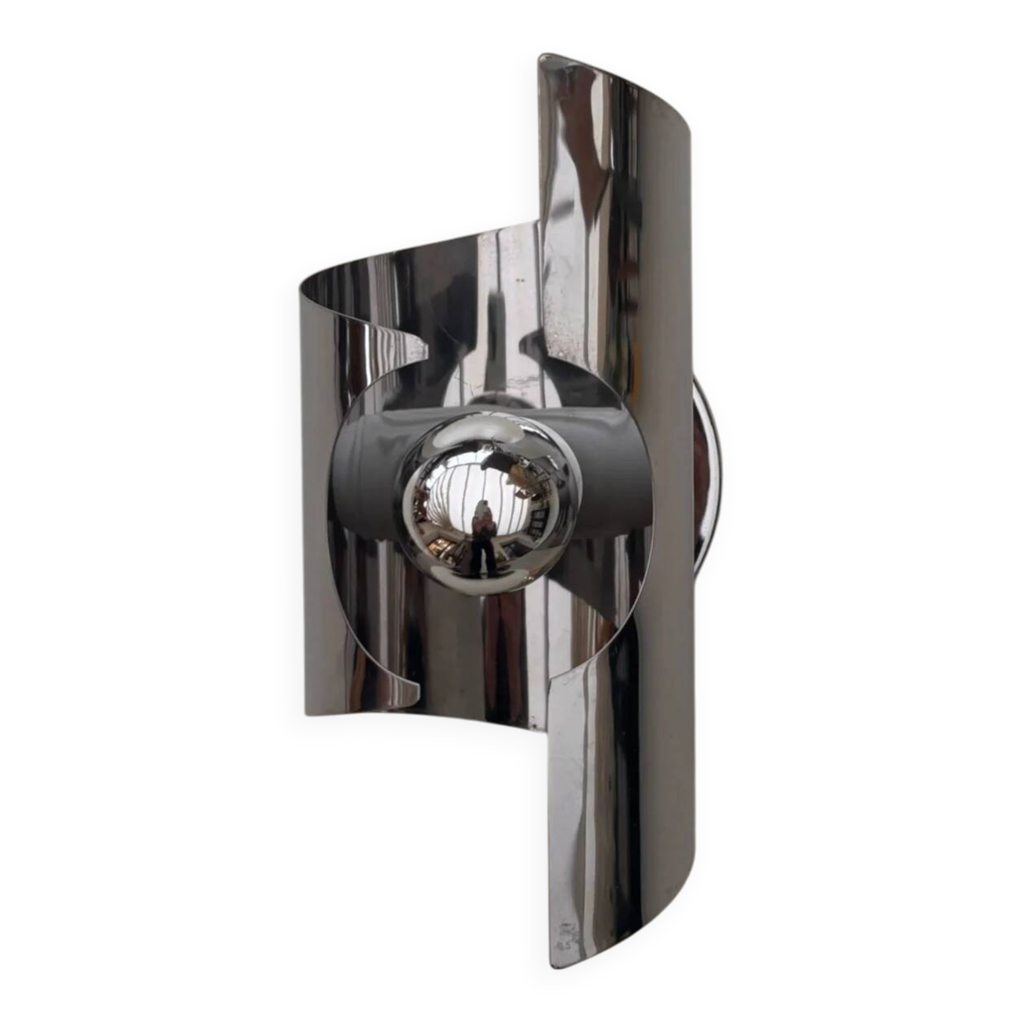 Vintage stainless steel wall light