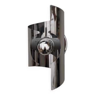 Vintage stainless steel wall light
