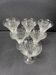 6 engraved light crystal glasses