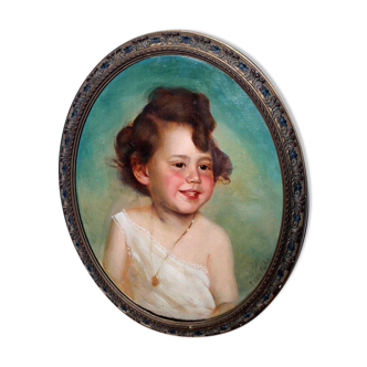 Portrait d'enfant, 1820, Huile sur toile, Encadrée
