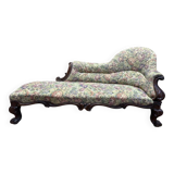 Méridienne époque Napoléon III en noyer sculpté