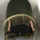 Green velvet toad chair