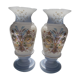 Paire de vases en opaline romantique Napoléon III