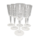 Ensemble de six flutes à champ en cristal de Lorraine