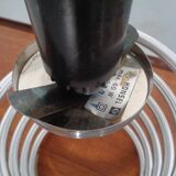 Opaline Glass and Chrome Table Lamps from Honsel, 1970s, Set of 2