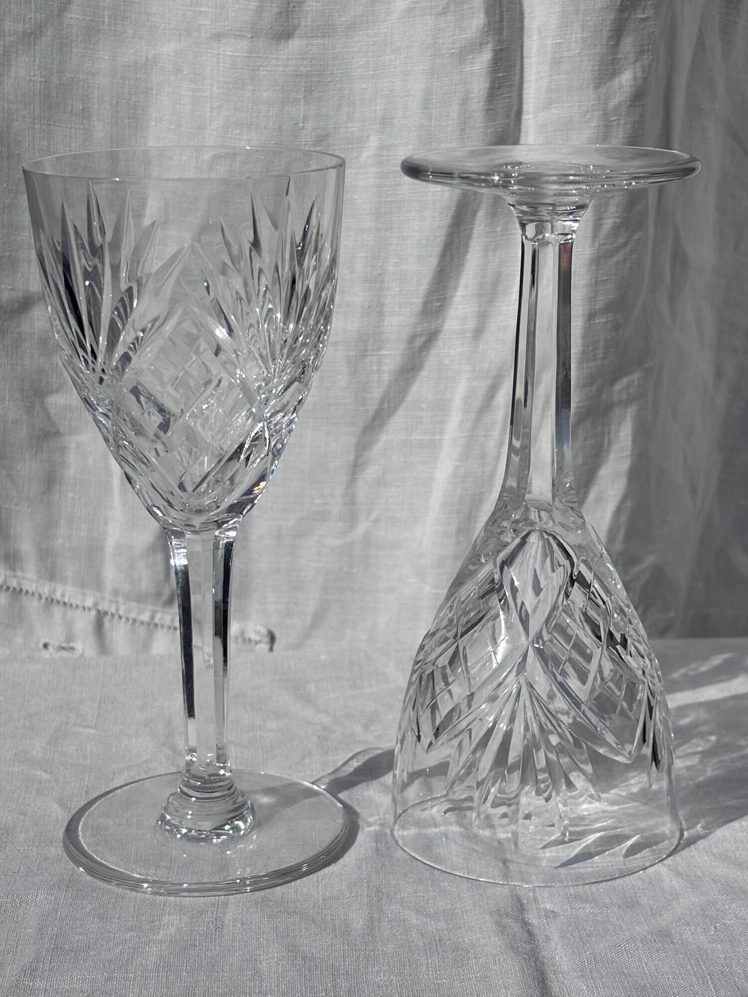 Set of 11 chantilly red wine glasses by saint-louis