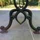Bistro table in cast iron and marble from the art nouveau period.
