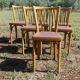 Set of 6 baumann bistro chairs N°12 skaï color "wine lees"