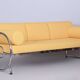 Bauhaus Leather and Tubular Chrome Sofa attributed to Robert Slezák, Czech, 1930s