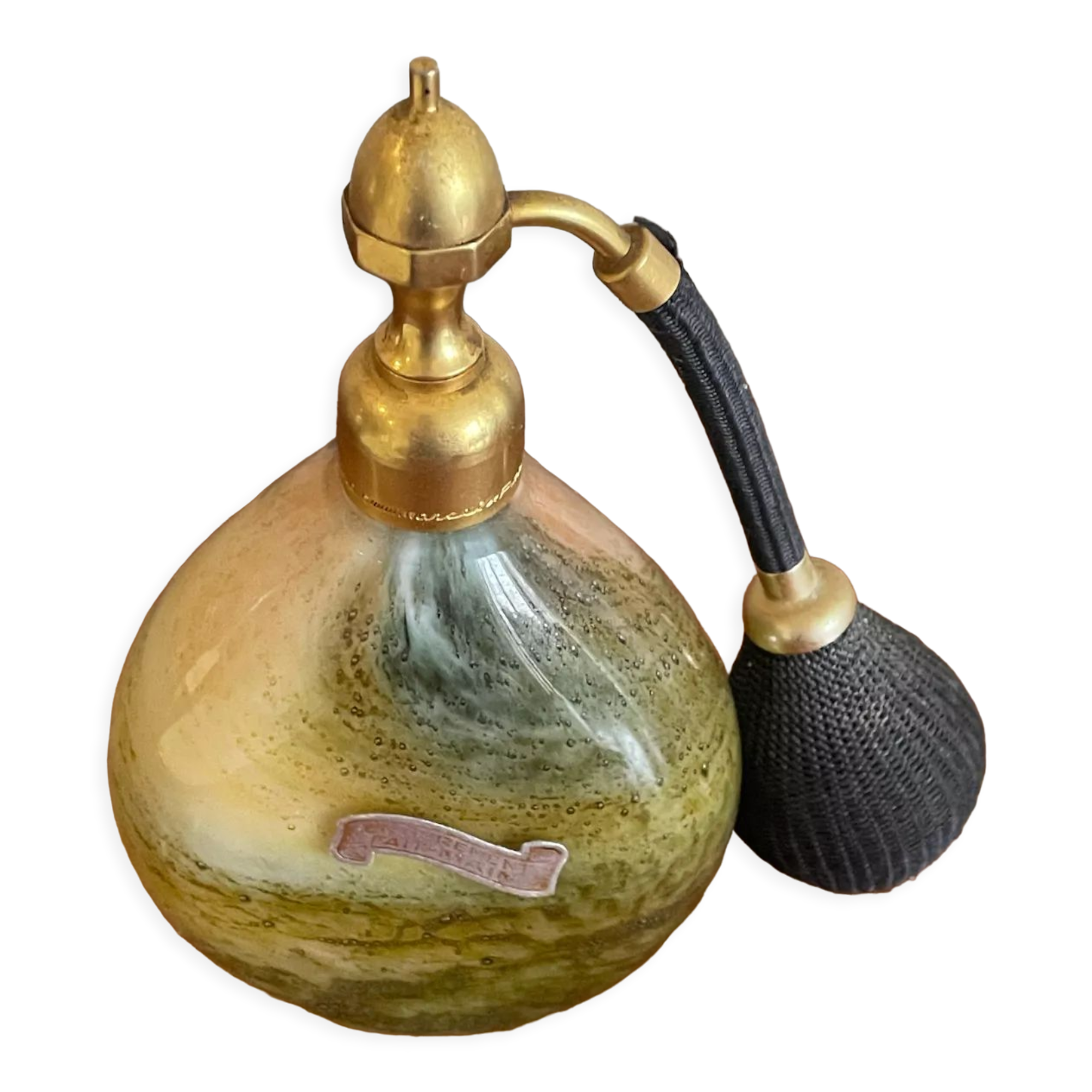 Perfume bottle with pear