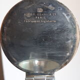 Decanter in crystal, silver metal frame