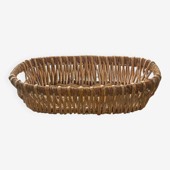 Large rattan and rope basket