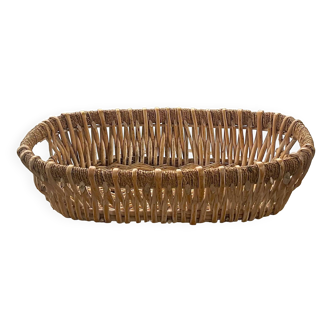 Large rattan and rope basket