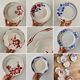 Set of 10 mismatched vintage dessert plates