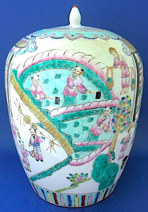 Porcelain tea jar from China