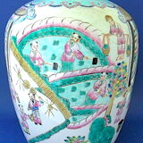 Porcelain tea jar from China