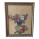 Painting framed under glass