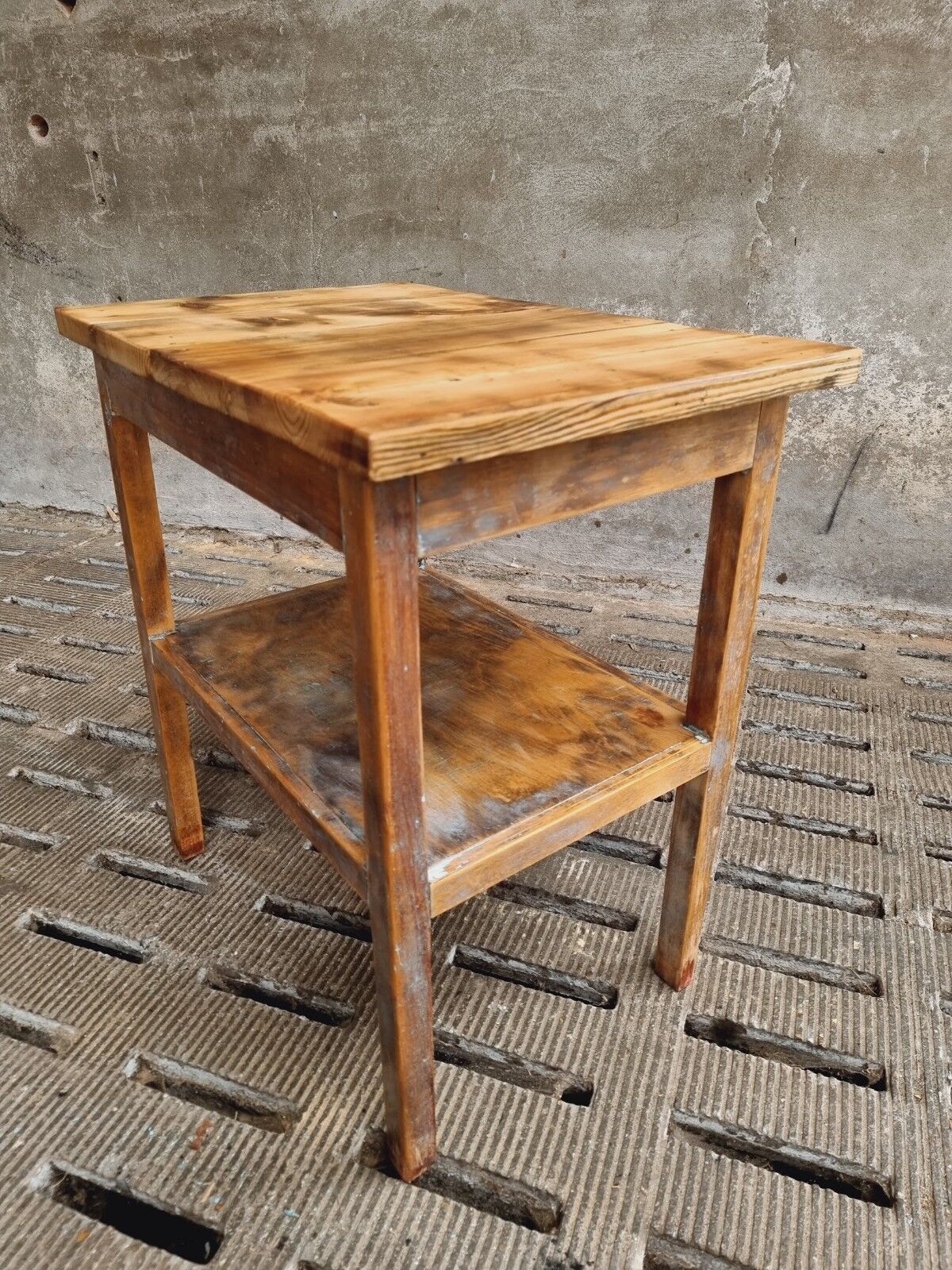 Vintage side table bathroom furniture or work table
