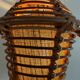 Unique wall lamp in bamboo and fabric, Lantern Design/One, Italy, 1960s