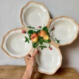 Large vintage barbotine aperitif serving dish