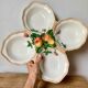 Large vintage barbotine aperitif serving dish