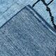 Sky Blue Wool Rug, Modern Handmade Designer Vintage Carpet, 213x281 Cm
