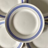 Flat earthenware plates from Luneville, 50s-60s