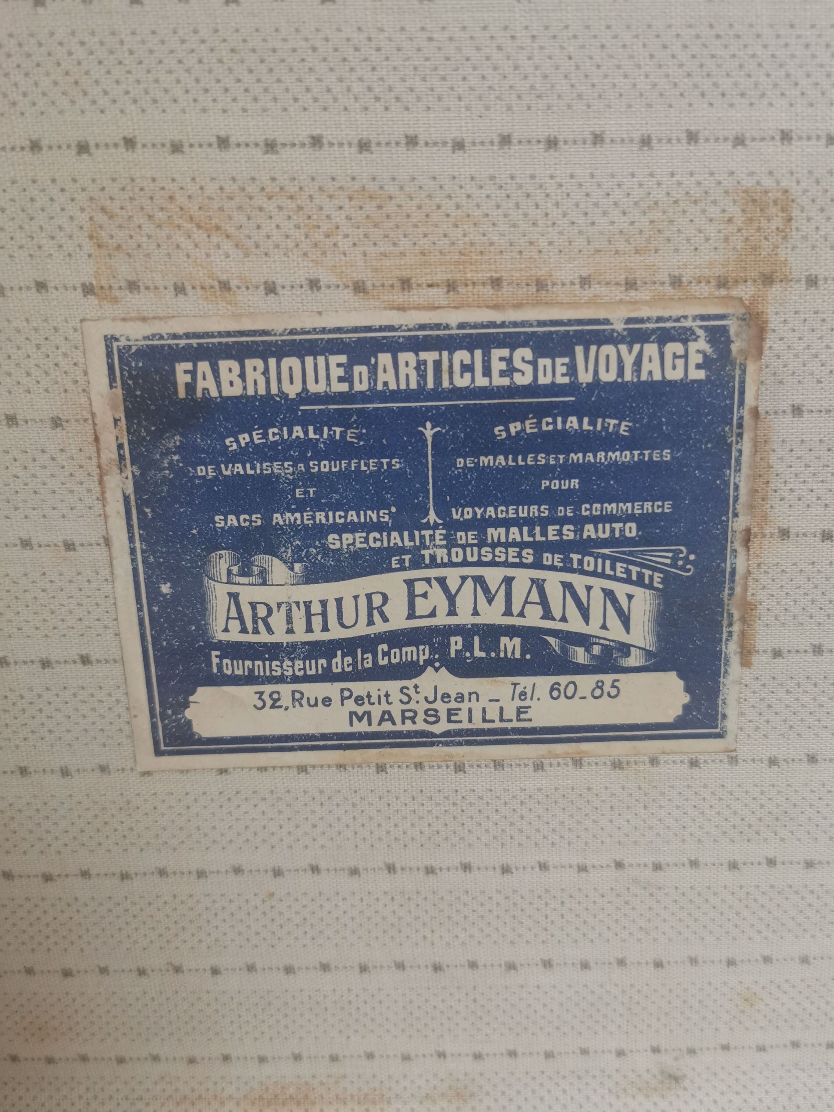 Former Arthur Eymann travel trunk