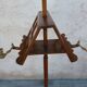 Wooden swivel double led with 19th century candlesticks