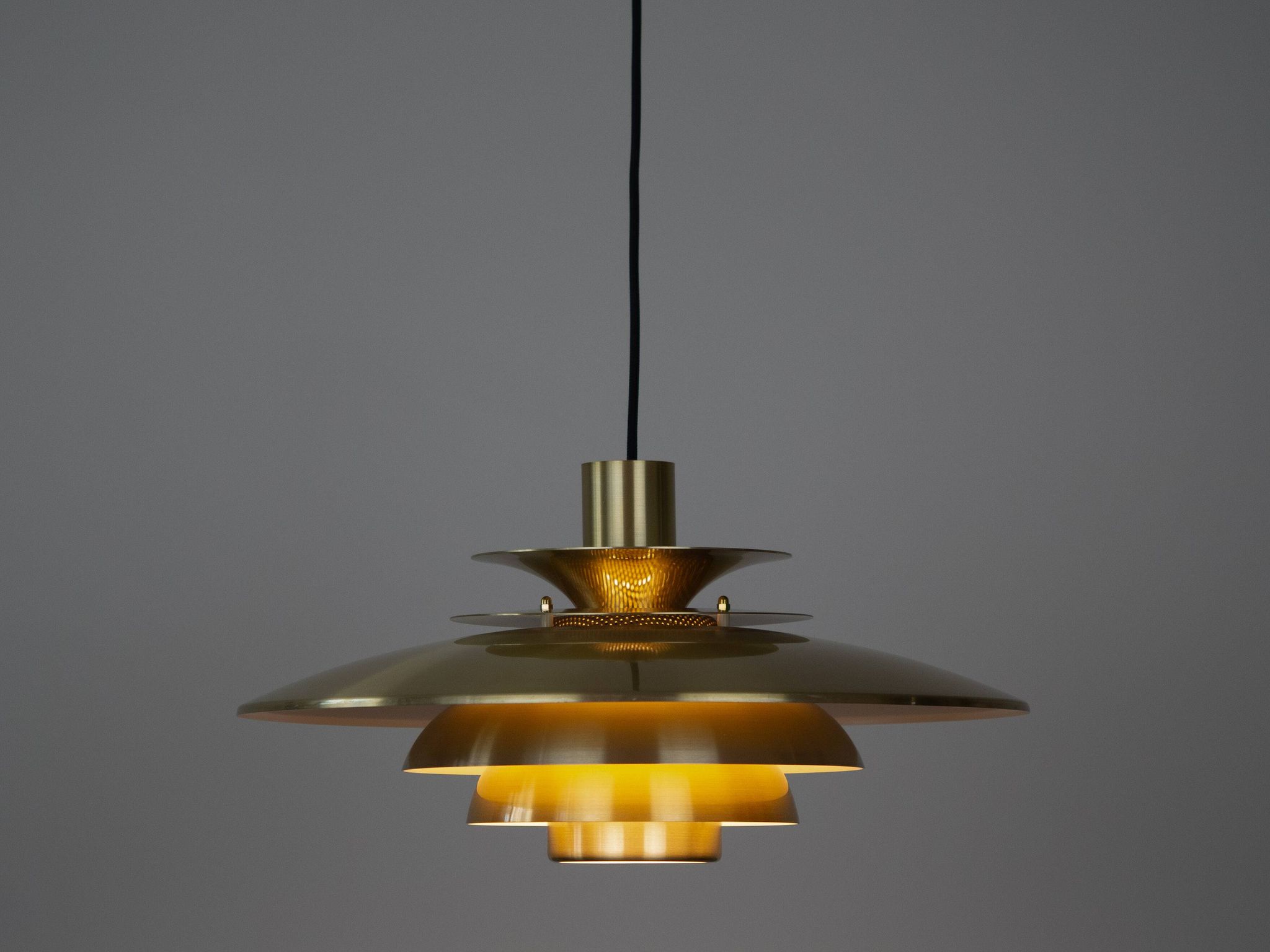 Danish vintage pendant lamp Verona by Kurt Wiborg, Jeka, 1980s
