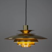 Danish vintage pendant lamp Verona by Kurt Wiborg, Jeka, 1980s