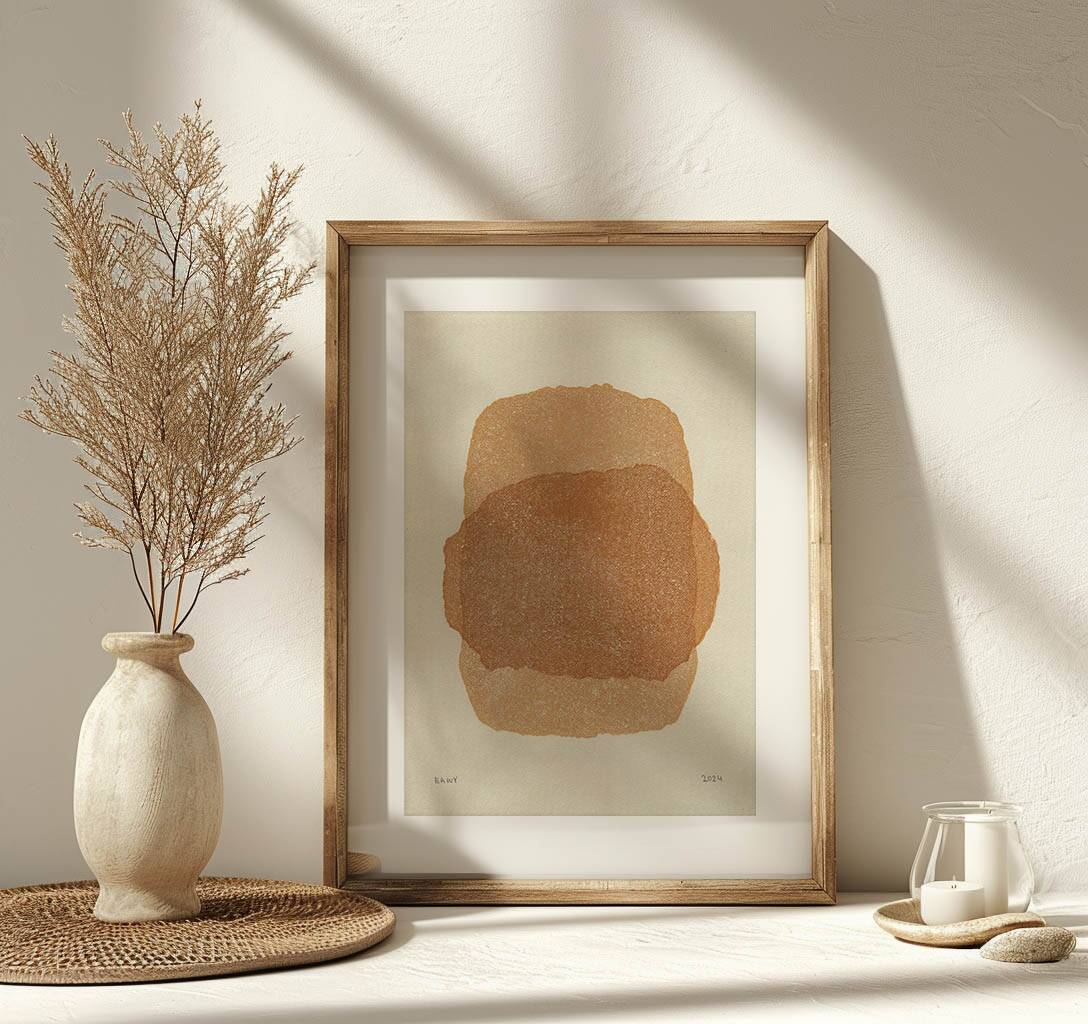 Painting on paper - rock - signed eawy