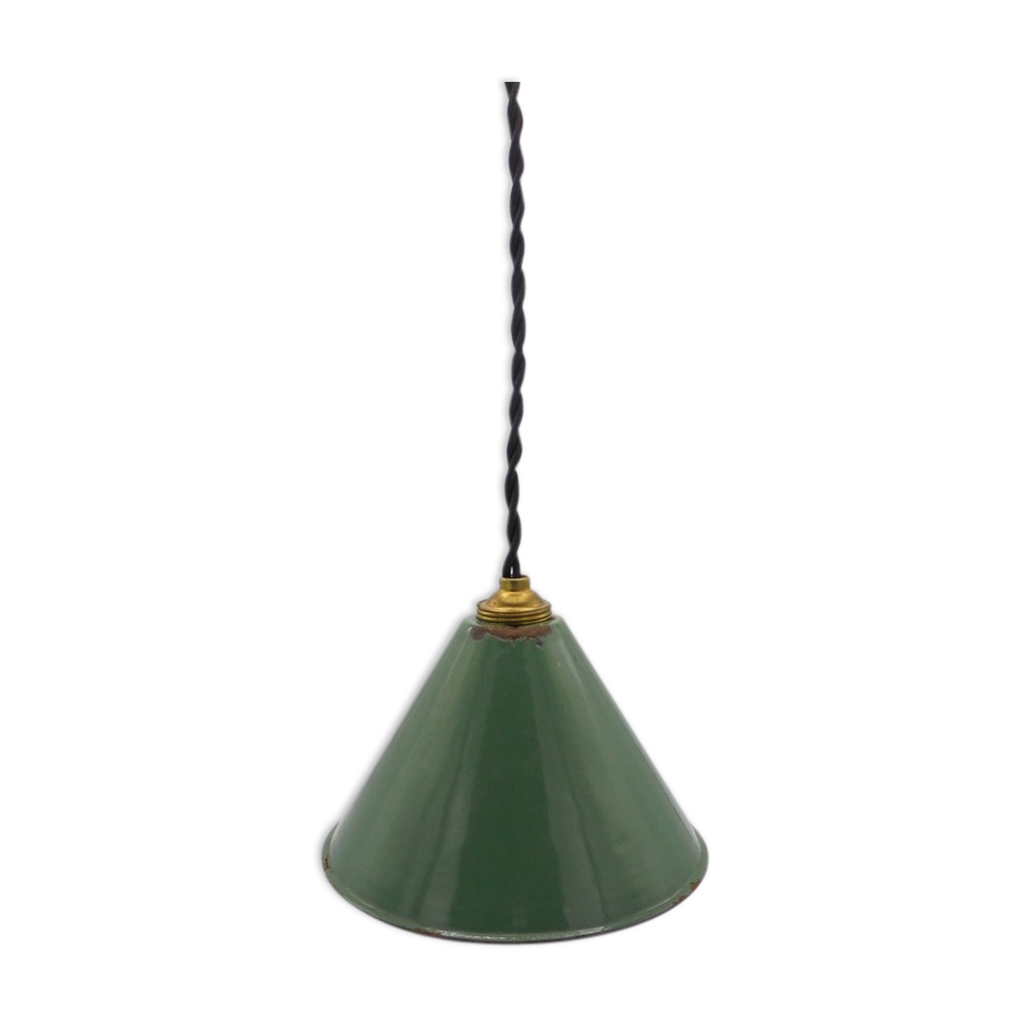Conical hanging in enamelled sheet metal