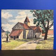Huile sur panneau vintage