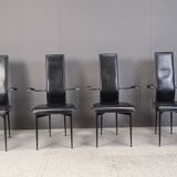 Vintage S44 dining chairs by Giancarlo Vegni for Fasem, set of 4, 1980s