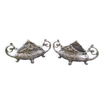 Pair of silver planters from the Napoleon III era
