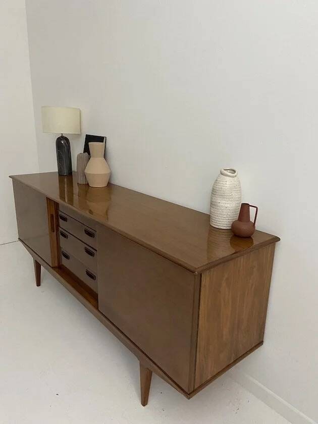 Vintage teak sideboard in Scandinavian style