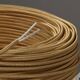 Wooden lamp, 2m fabric cable, fabric lampshade