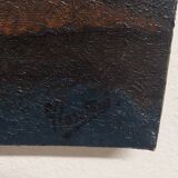 Gianfranco Rontani . Lucca (1926-2018) large oil on canvas 118 x 97 surrealist