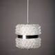 Vintage Crystal Glass Chandelier: Mid-Century Modern Austrolux Pendant Ligh
