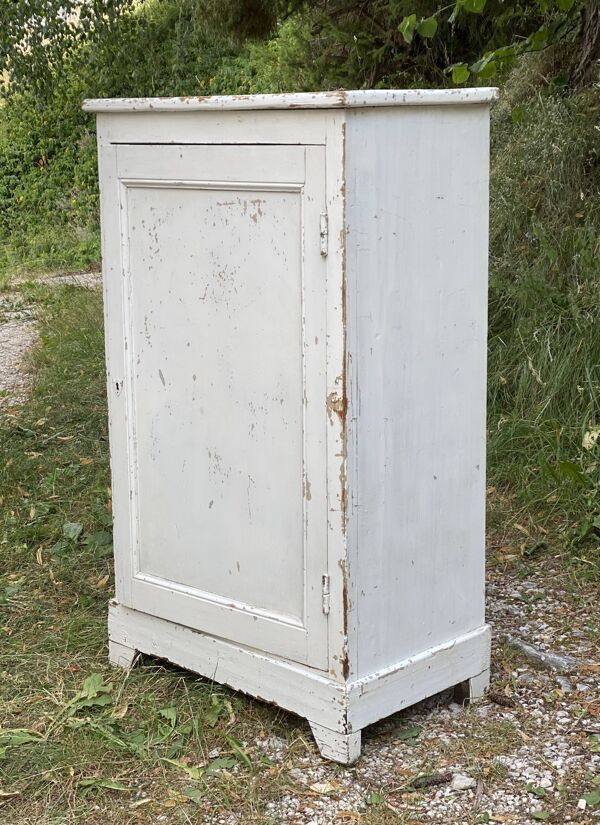 Petite armoire parisienne à 1 porte, confiturier vintage 1930-40