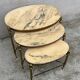Vintage bronze, brass and onyx nesting table