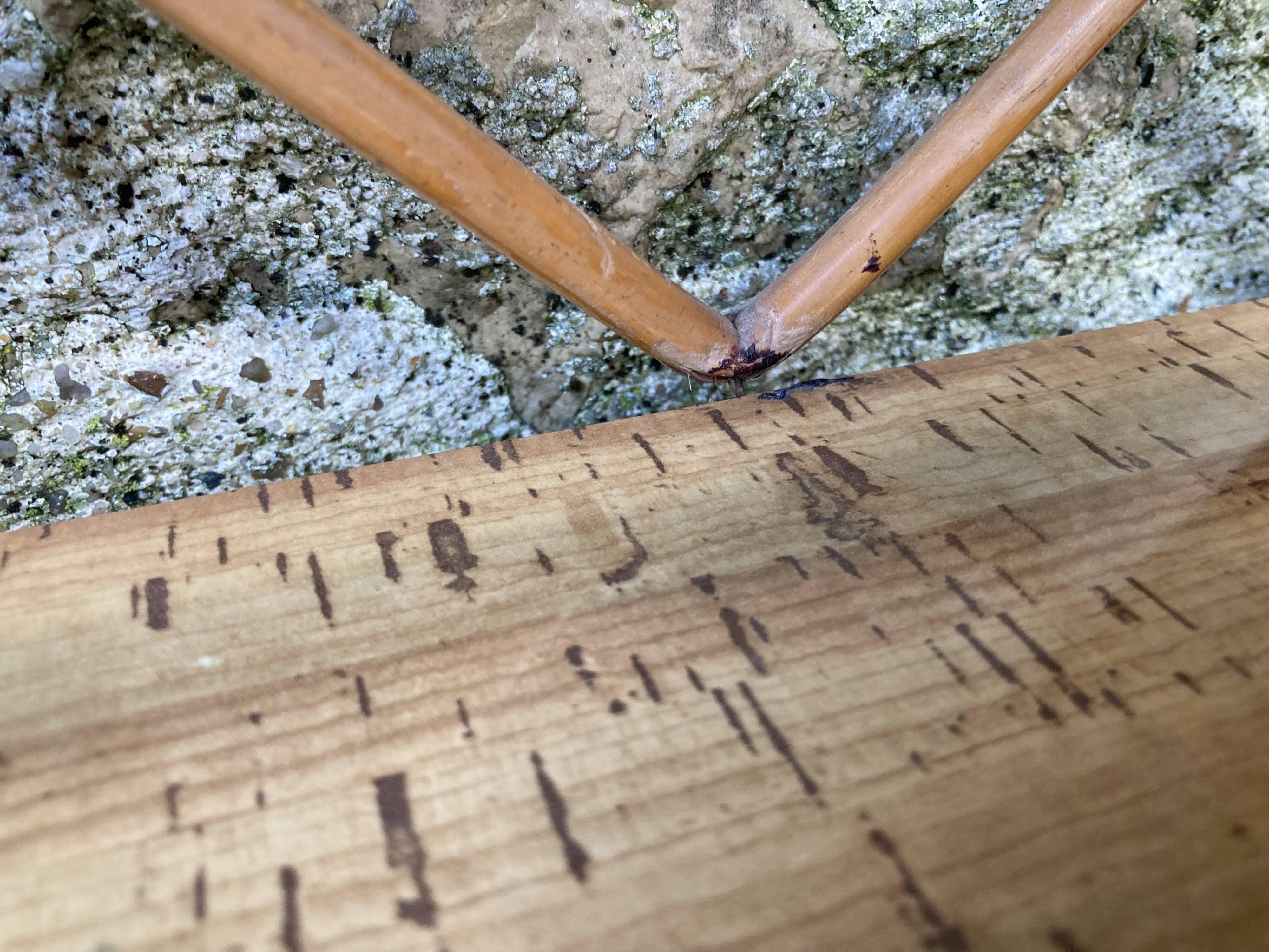 Vintage rattan shelf