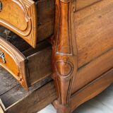 Louis XV Tomb Commode In Walnut From the 18th Century