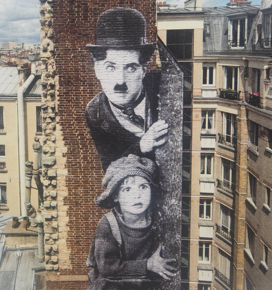 JR: Homage to Charlie Chaplin - Original signed lithograph