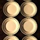 A set of 8 small plates Terre de Fer flowers green Choisy le Roi