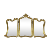 Louis XV style gilded TRIPTYCH MIRROR