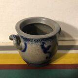 Lot 5 old blue sandstone 3 pots - carafe - vintage decoration tonneau