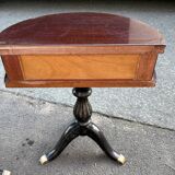 Coiffeuse triptyque vintage 1960s en acajou– signée G. Blouin Nantes