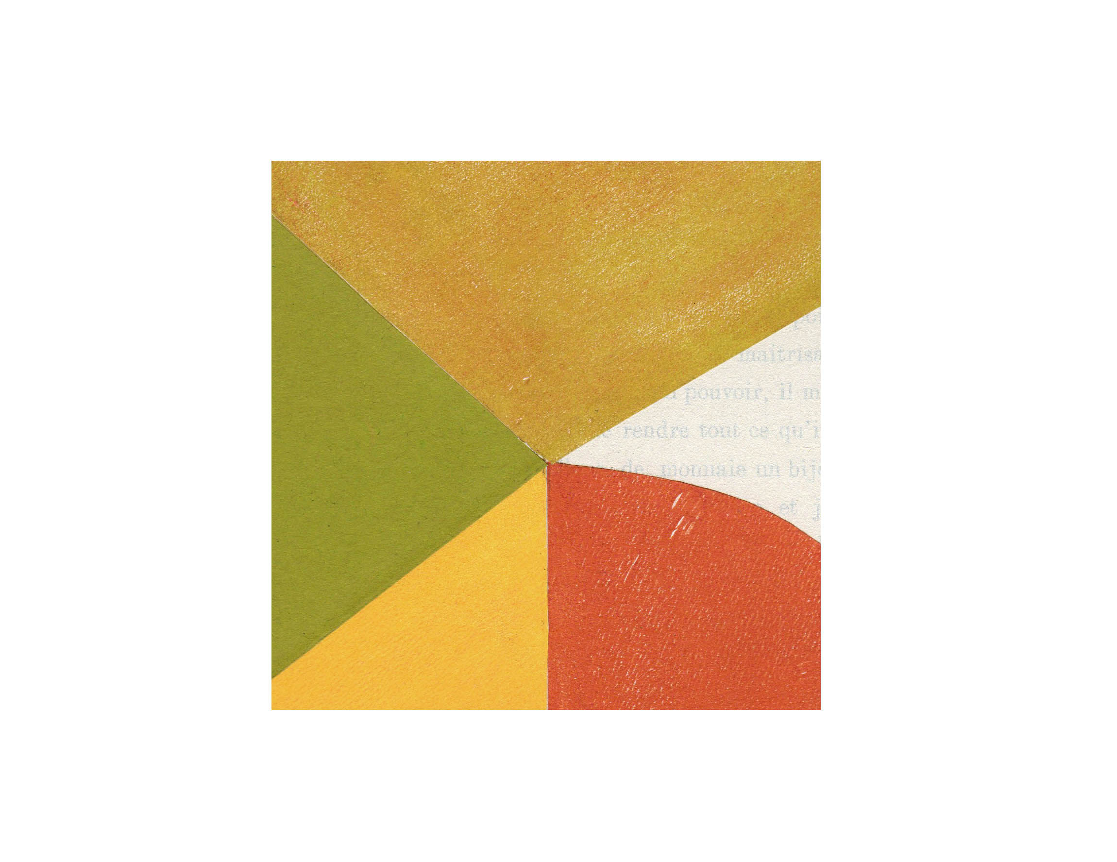 Series of 4 collages on old paper signed Eawy